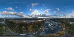 Cloudy Sunset Cityscape Sky