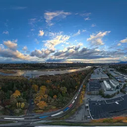 Cloudy Sunset Cityscape Sky
