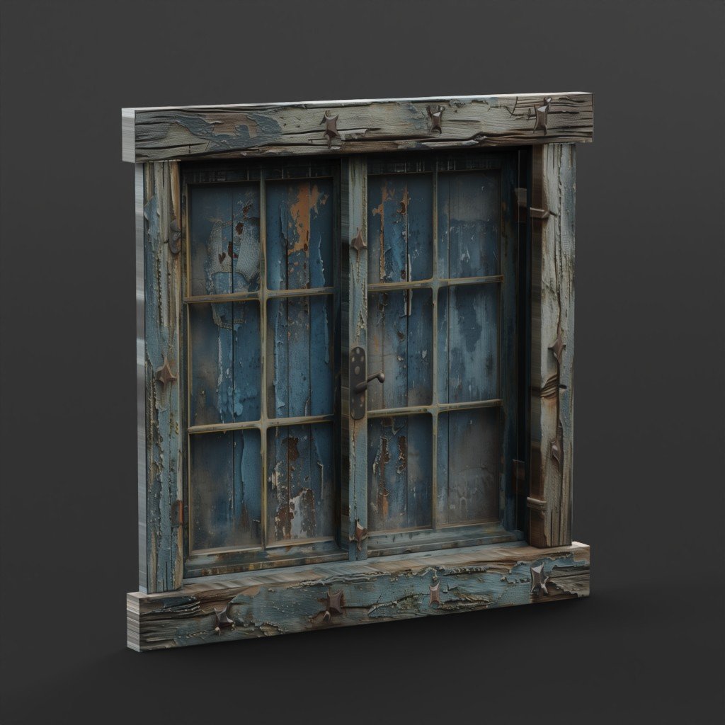 Old window - T - 28 | Windows models | BlenderKit
