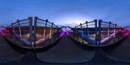 Highway Overpass Twilight Sunset