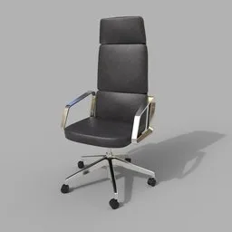 LAS Lead High Chair Black Leather