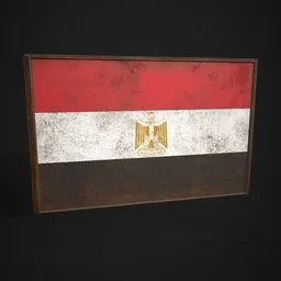 Egypt Flag Picture Frame
