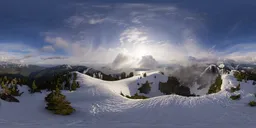 Mountain Top Dramatic Sunset