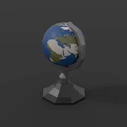 Low Poly Earth Globe