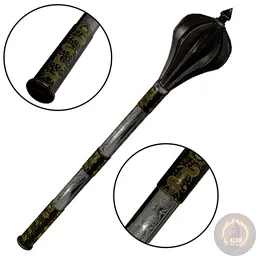 Persian Flanged Mace – Black & Steel