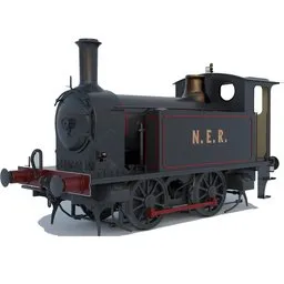 NER Y7 Steam Locomotive Black