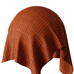 High-resolution knitted woolen fabric PBR material for Blender 3D and other 3D apps, showcasing detailed weave texture.