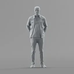 Lowpoly Male Standing