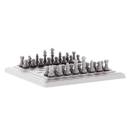 Miniature Unmovable Chess Set