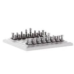 Miniature Unmovable Chess Set