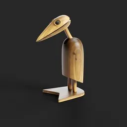 "Get creative with this simple Wooden Duck Figurine 3D model for Blender 3D. Perfect for art enthusiasts, it features low spatial lighting and a Cycladic sculptural style, designed by Mārtiņš Krūmiņš."