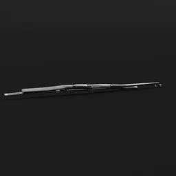 Detailed Blender 3D model of a versatile windshield wiper, suitable for various vehicle types.