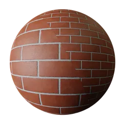 Seamless PBR brick texture for 3D modeling and rendering, compatible with Blender and other software.