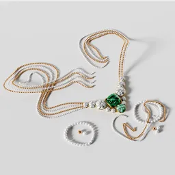 Necklace with pearls