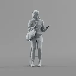 Lowpoly Female Sitting