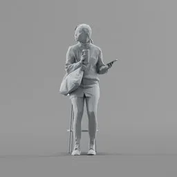 Lowpoly Female Sitting