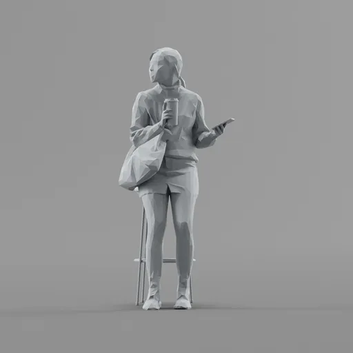 Lowpoly Female Sitting