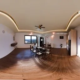 Warm Modern Dining Room