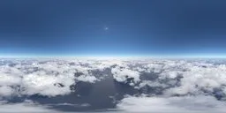 High-altitude HDR sky with sunlight filtering through clouds, 16k texture, created with Terragen for atmospheric effects.