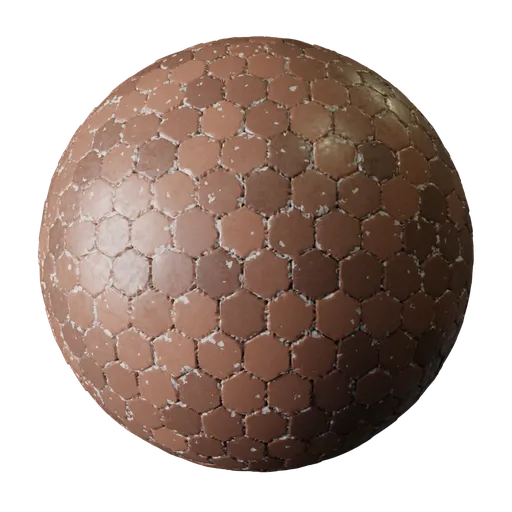 Orange Hexagonal Tiles