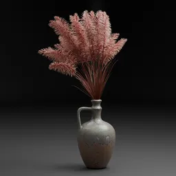 Pampas Grass in Ceramic Vase