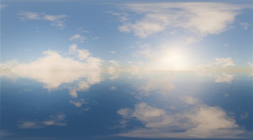 Calm Horizon Sky & Ocean Reflection | Nature HDRis | Blendkit
