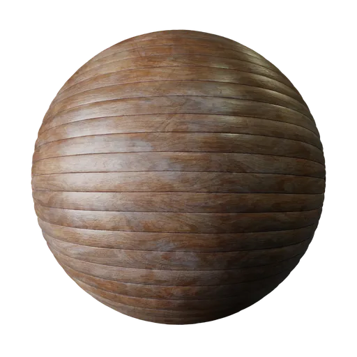 High-resolution PBR wooden planks texture for realistic 3D rendering in Blender and other 3D applications.