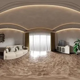 Warm Modern Living Room