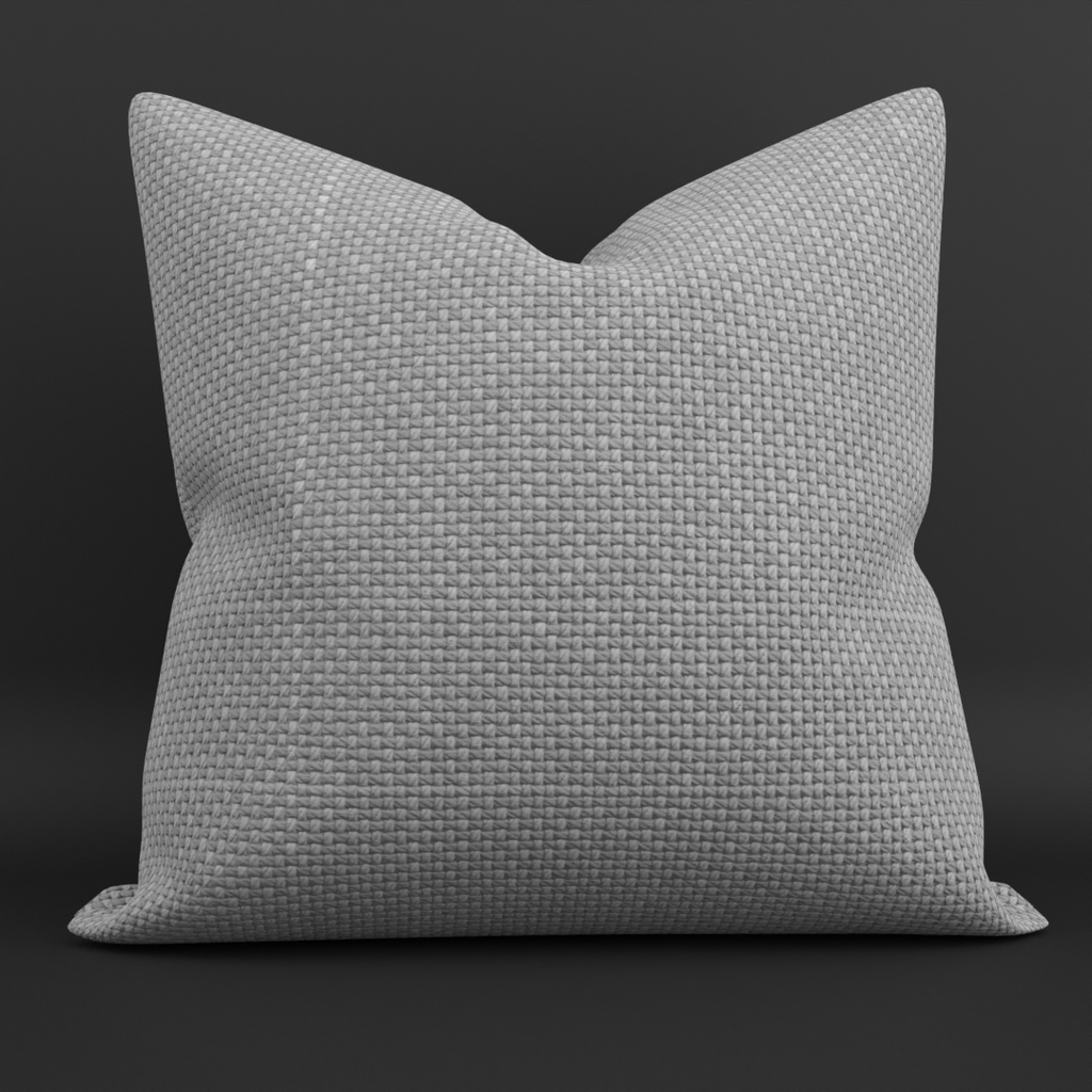 Karate Chopped Grey Fabric Pillow Pillows models BlenderKit