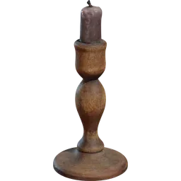 Wooden Candlestick