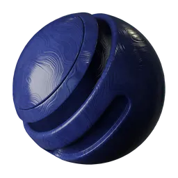 Shiny blue ceramic