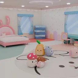 Stylized kids room
