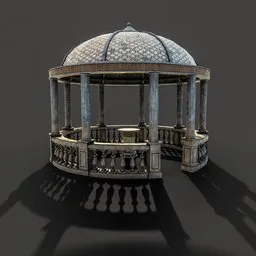 Antique-style stone rotunda