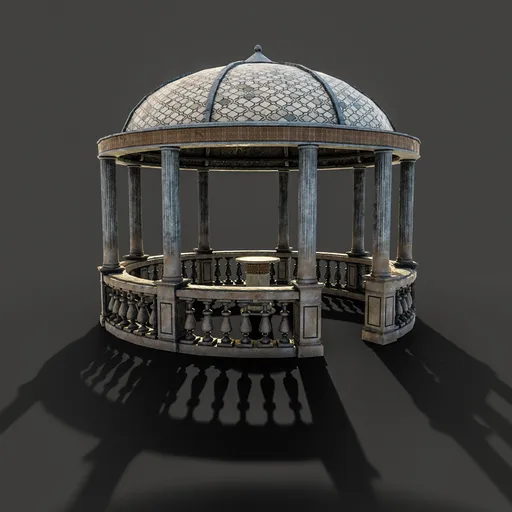 Antique-style stone rotunda