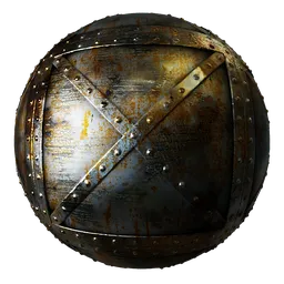 Metal Rivets Rusted Cross