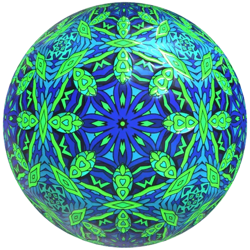 Seamless PBR Mandala Ceramic Decoration material for Blender 3D with adjustable texture settings and scale.