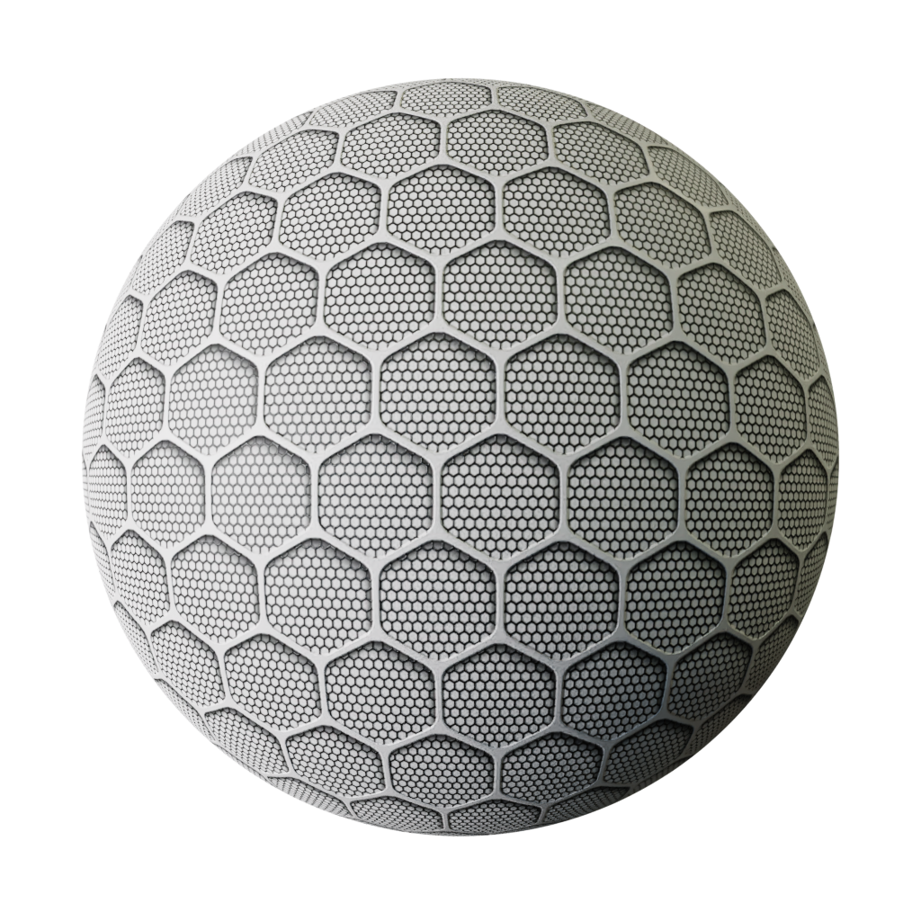 Hexagonal silver | FREE metal materials | BlenderKit