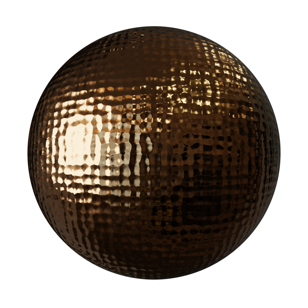 Wrought bronze FREE 3D metal materials BlenderKit