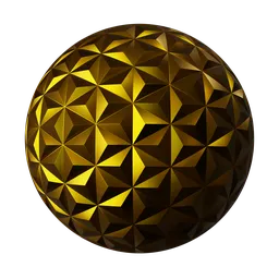 3D Geometric gold Pyramid