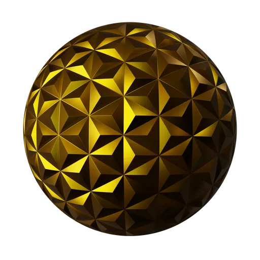 3D Geometric gold Pyramid