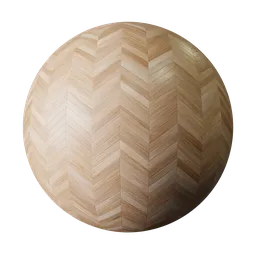 High-quality PBR texture of Wooden Floor for 3D modeling, featuring seamless chevron wood pattern for realistic rendering.