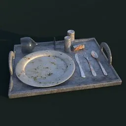 Worn Restaurant Tableware Set
