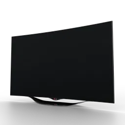 Realistic 3D model of a 55-inch curved OLED television, detailed for Blender rendering.