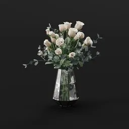 Rose Crystal Vase