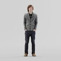 Casual guy standing
