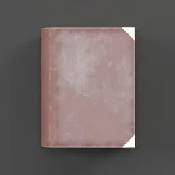 Detailed vintage book 3D model with worn cover, ideal for Blender rendering and digital libraries.