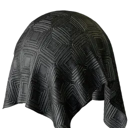 Black patterned fabric