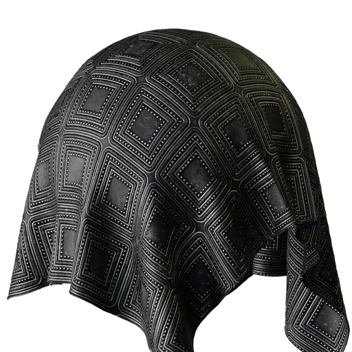 Black patterned fabric