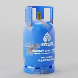 Indonesian 12kg Blue LPG Gas Cylinder