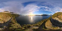 Golden Sunset Landscape Aerial